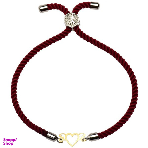 دستبند طلا 18 عیار زنانه کرابو طرح قلب مدل Kr1525