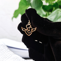 آویز گردنبند طلا 18 عیار زنانه گوزن مدل آغوش مادر کد NFJ