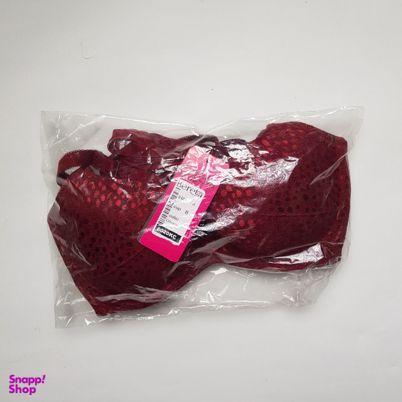 ست شورت و سوتین زنانه برتا مدل اسفنجی کد 6020KC رنگ زرشکی