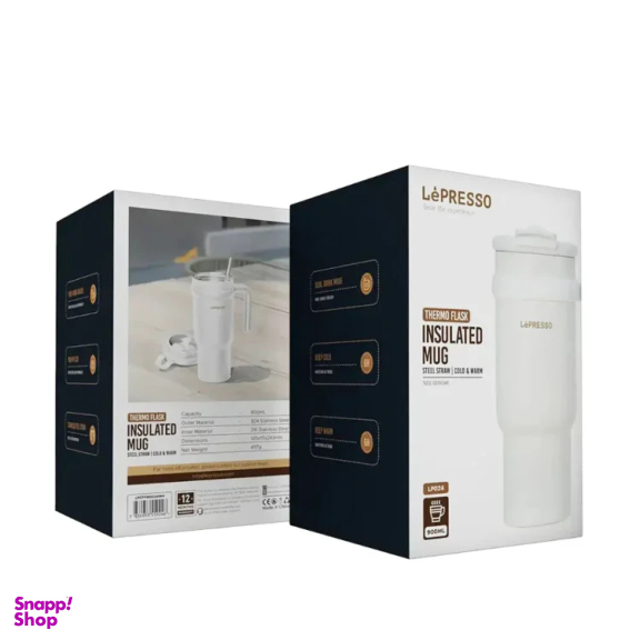 ماگ استیل قابل حمل لپرسو Thermo Flask Insulated Mug LP024 گنجایش 900 میلی لیتر