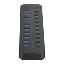 هاب 10 پورت USB 3.0 اوریکو مدل CT2U3-10AB به همراه آداپتور