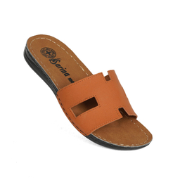 دمپایی زنانه سارینا مدل هرمس رنگ عسلی