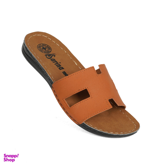 دمپایی زنانه سارینا مدل هرمس رنگ عسلی