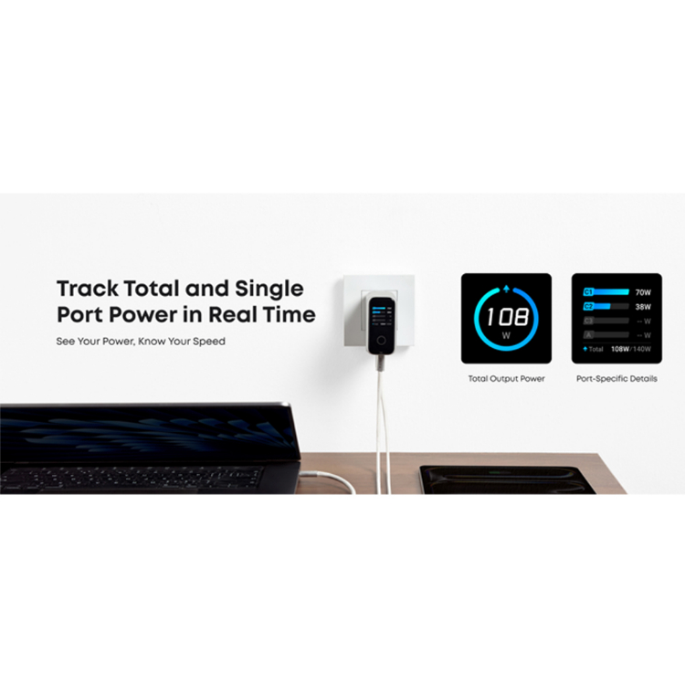 شارژر دیواری 140 وات انکر مدل B2697KZ1 (PD3.1) Zolo سه پین UK به همراه کابل U