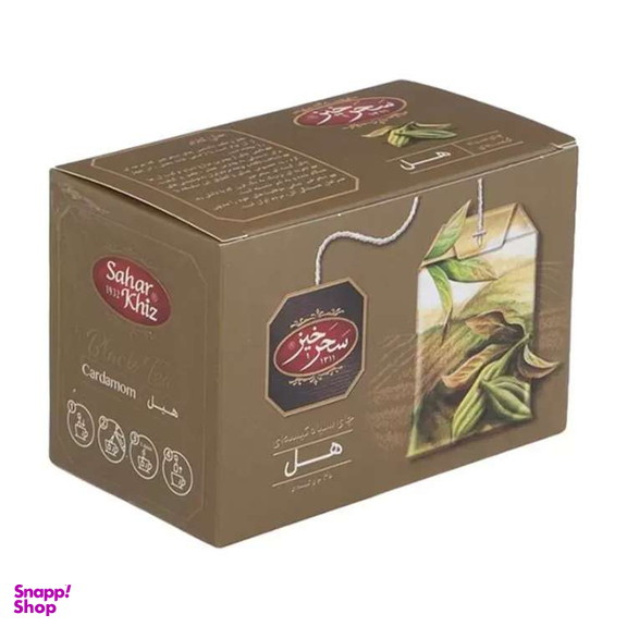 چای سیاه کیسه ای هل سحرخیز بسته 20 عددی