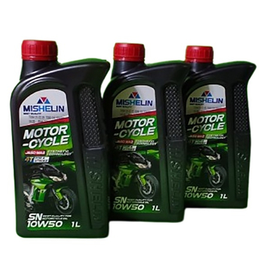 روغن موتورسیکلت میشلن اویل مدل 10W50 حجم 1 لیتر بسته 3 عددی
