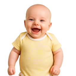 بادی آستین کوتاه نوزاد لوپیلو طرح راه راه رنگ سفید و زرد