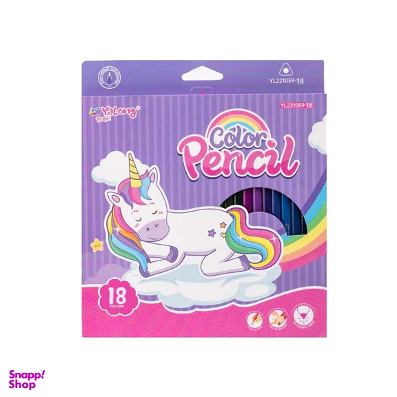 مداد رنگی 18 رنگ یالونگ کد Y22105918