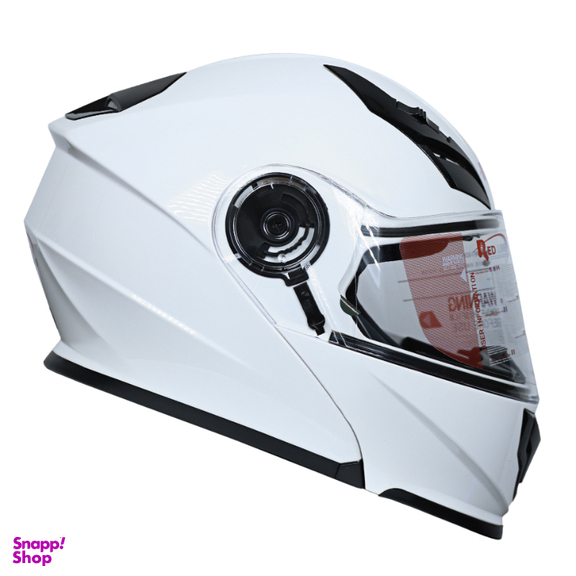 کلاه کاسکت ردلاین مدل 939 رنگ سفید براق به همراه کاور