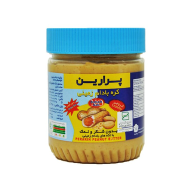 کره بادام زمینی بدون شکر و نمک کرانچی پرارین وزن 350 گرم