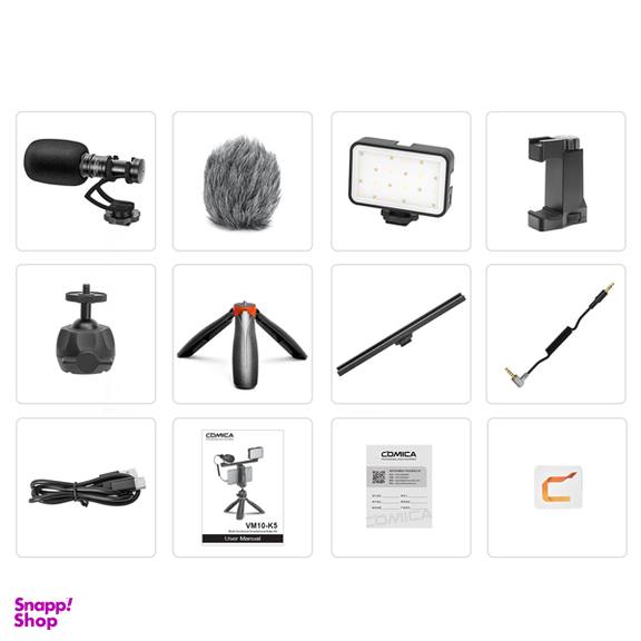 کیت میکروفون و نگهدارنده موبایل کامیکا مدل CVM-VM10-K5