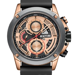 ساعت عقربه ای مردانه اکستری کد X6065-I رنگ مشکی رزگلد