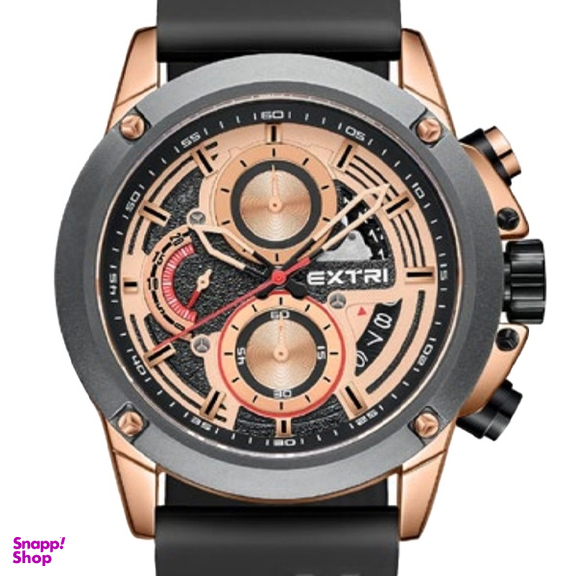 ساعت عقربه ای مردانه اکستری کد X6065-I رنگ مشکی رزگلد