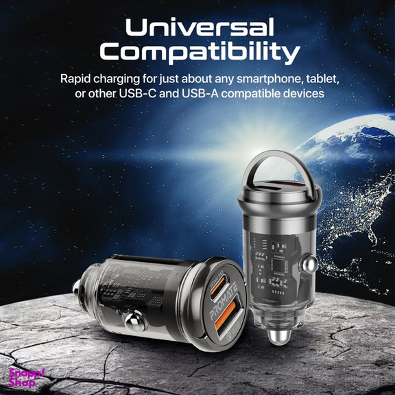 شارژر فندکی 65 وات پرومیت مدل TRANSDRIVE-65W