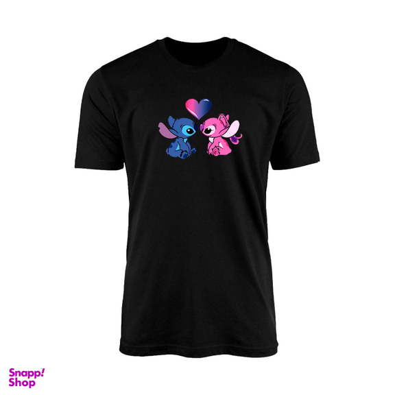 تیشرت آستین کوتاه زنانه کد TZ1 مدل استیچ رنگ مشکی