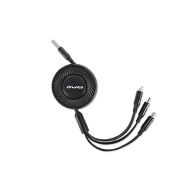 کابل دیتا USB به MicroUSB/Lightning/Type-C اوی مدل Awei CL136 طول 1 متر