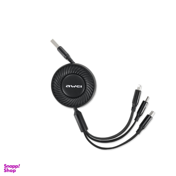 کابل دیتا USB به MicroUSB/Lightning/Type-C اوی مدل Awei CL136 طول 1 متر