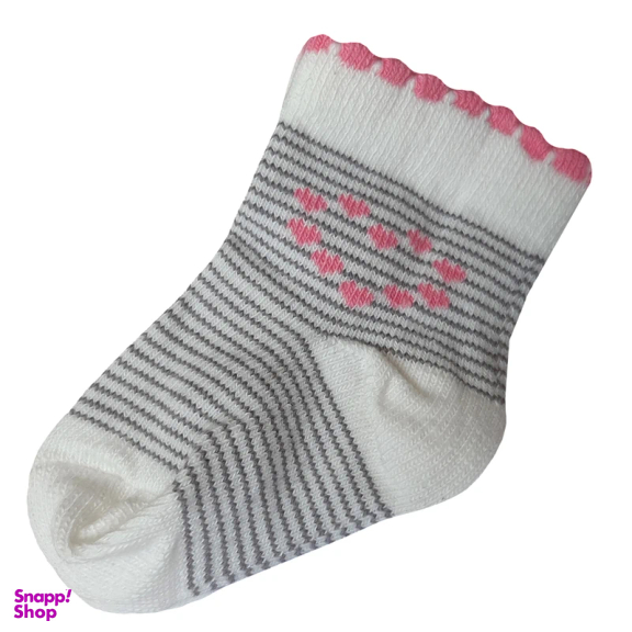 جوراب ساق کوتاه نوزادی لاندنی مدل 0402 بسته 3 عددی