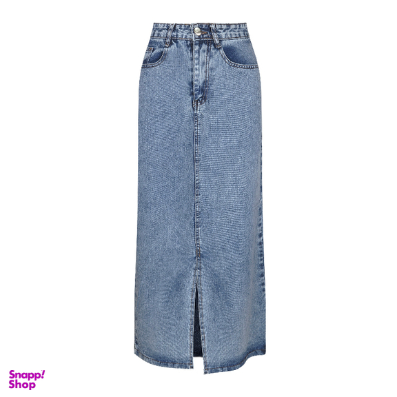 دامن جین زنانه دی تی مد کد 381 رنگ آبی