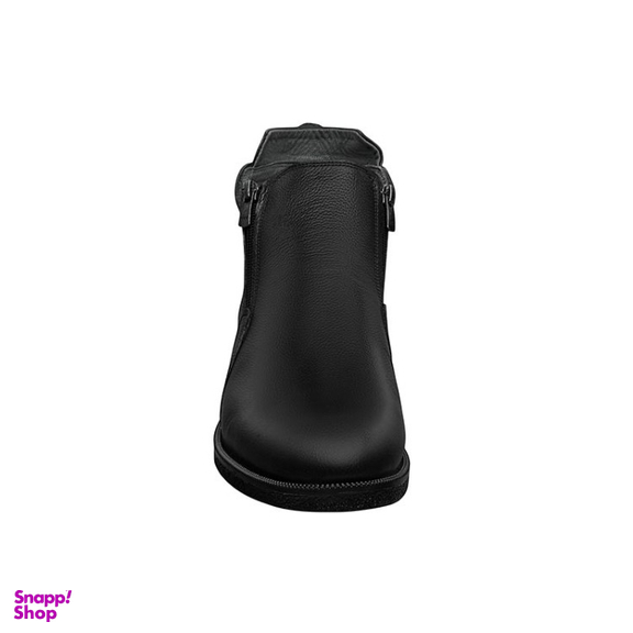 نیم بوت مردانه نوین چرم مدل ویستا دوزیپ Fr- MS1991 رنگ مشکی