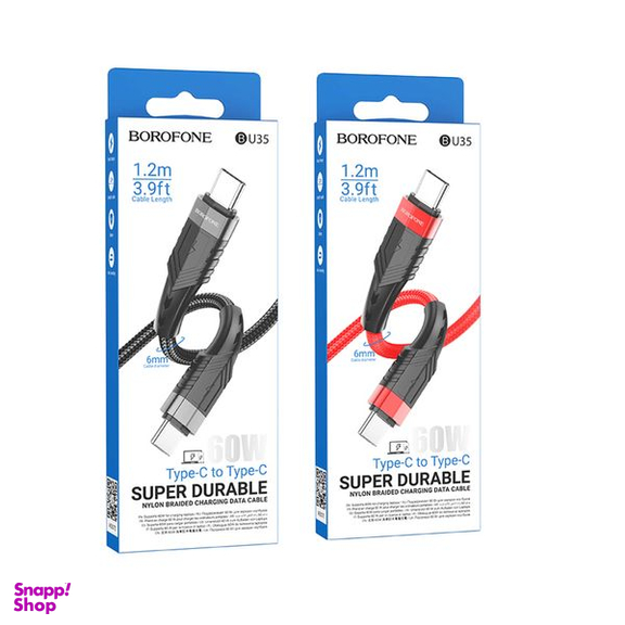 کابل USB-C بروفون مدل BU35 60W طول 120 سانتی متر