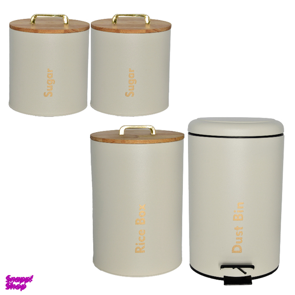 سرویس آشپزخانه 4 پارچه یونیک مدل درب چوبی دسته T کد 803