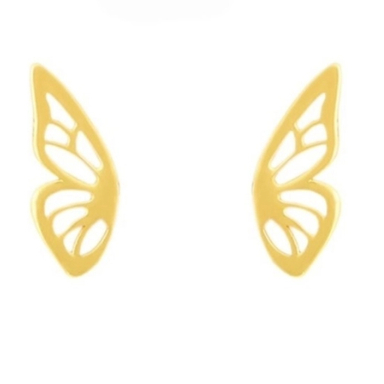 گوشواره طلا 18 عیار زنانه طرح پروانه کد A99