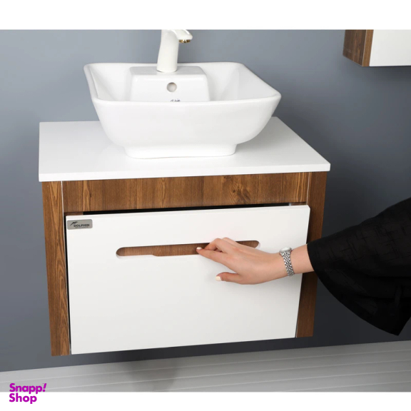 ست کابینت و روشویی کد 9068 به همراه آینه و باکس