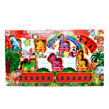 قطار حیوانات پارس مدل موزیکال و چراغ دار