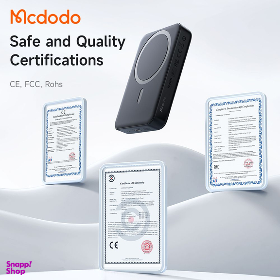 پاوربانک وایرلس مک دودو مدل MC-5931 ظرفیت 10000 میلی آمپر ساعت