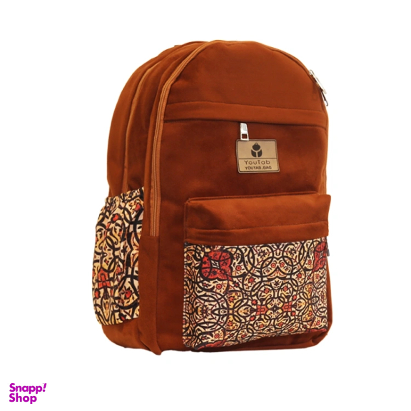 کوله پشتی یوتاب مدل سه زیپ طرح سنتی کد 10024000O