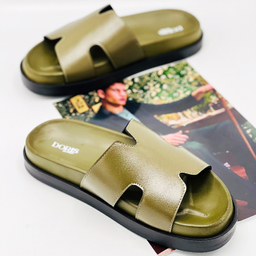 صندل طبی مردانه دوریس مدل پژمان کد 04 رنگ سبز زیتونی