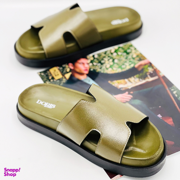 صندل طبی مردانه دوریس مدل پژمان کد 04 رنگ سبز زیتونی