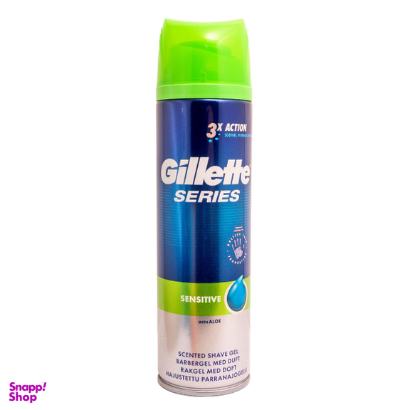 ژل اصلاح ژیلت مدل 3X Sensitive حجم 200 میلی لیتر