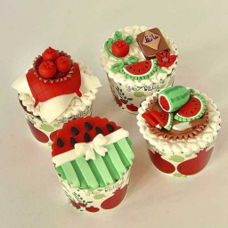 کاغذ کاپ کیک یلدایی به گز مدل لیزری بسته 24 عددی