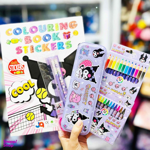 بسته رنگ آمیزی و آموزش زبان طرح کرومی کد 03 مجموعه 10 عددی