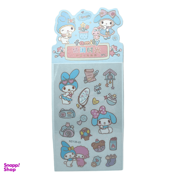 استیکر 3 برگی طرح کرومی کد 21-135