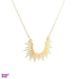 گردنبند طلا زنانه عیار 18 زنانه اپال گلد مدل خورشید G0159