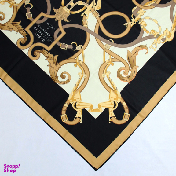 روسری زنانه آنالیا مدل ابریشم دور دست دوز کد 6057