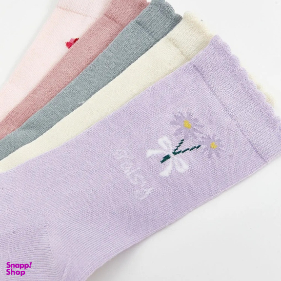 جوراب زنانه ال سی وایکیکی مدل Flowers V2 بسته 5 عددی