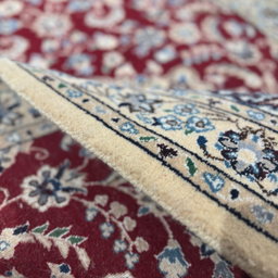 فرش دستبافت طرح نائین کل ابریشم