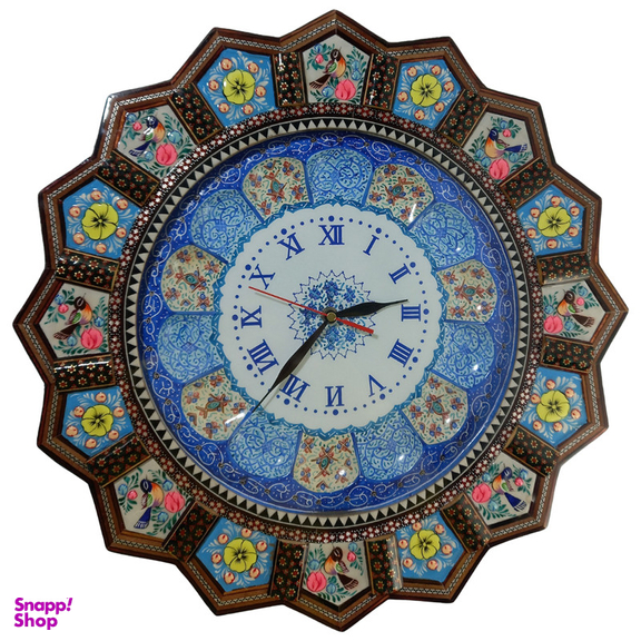 ساعت خاتم کاری درنیکا مدل خورشیدی طرح مرغ و گل کد 03