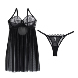 لباس خواب زنانه برتا مدل توری فنردار کد 2200B