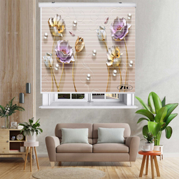 پرده زبرا زیو مدل 3D1087 سایز 150x150 سانتی متر