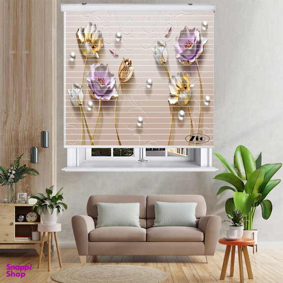 پرده زبرا زیو مدل 3D1087 سایز 150x150 سانتی متر