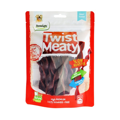 تشویقی سگ دنتالایت مدل Sharjpet Twist Meaty Beef وزن 100 گرم