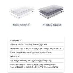 کاور محافظ لپ تاپ کوتسی مدل 11027 مناسب مک بوک ایر A2941 سایز 15.3 اینچ