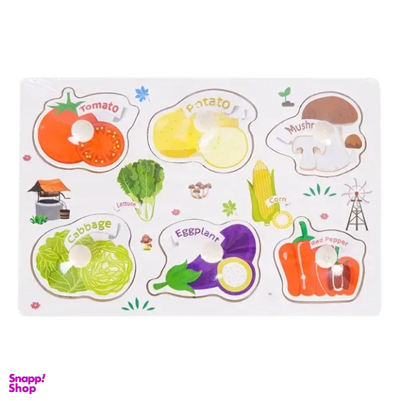 پازل 6 تکه طرح سبزیجات کد 1180010059