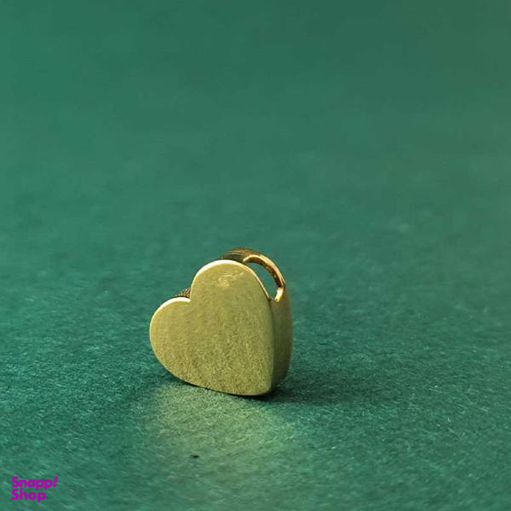 پلاک گردنبند طلا 18 عیار زنانه اپال گلد مدل قلب سه بعدی کد G0079