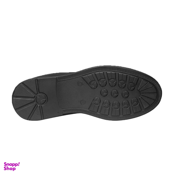 نیم بوت مردانه نوین چرم مدل کینگز کد MS2108 رنگ مشکی